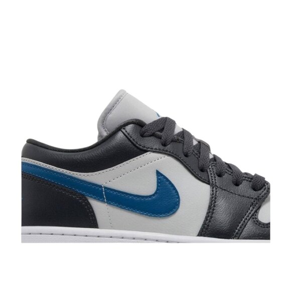 Womens Air Jordan 1 Low Basketball Shoes Size 8 Anthracite/Blue DC0774 040 NEW - Picture 3 of 7